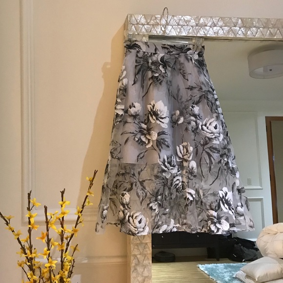 ASOS Midi Skirt in Floral Organza - Picture 4 of 6